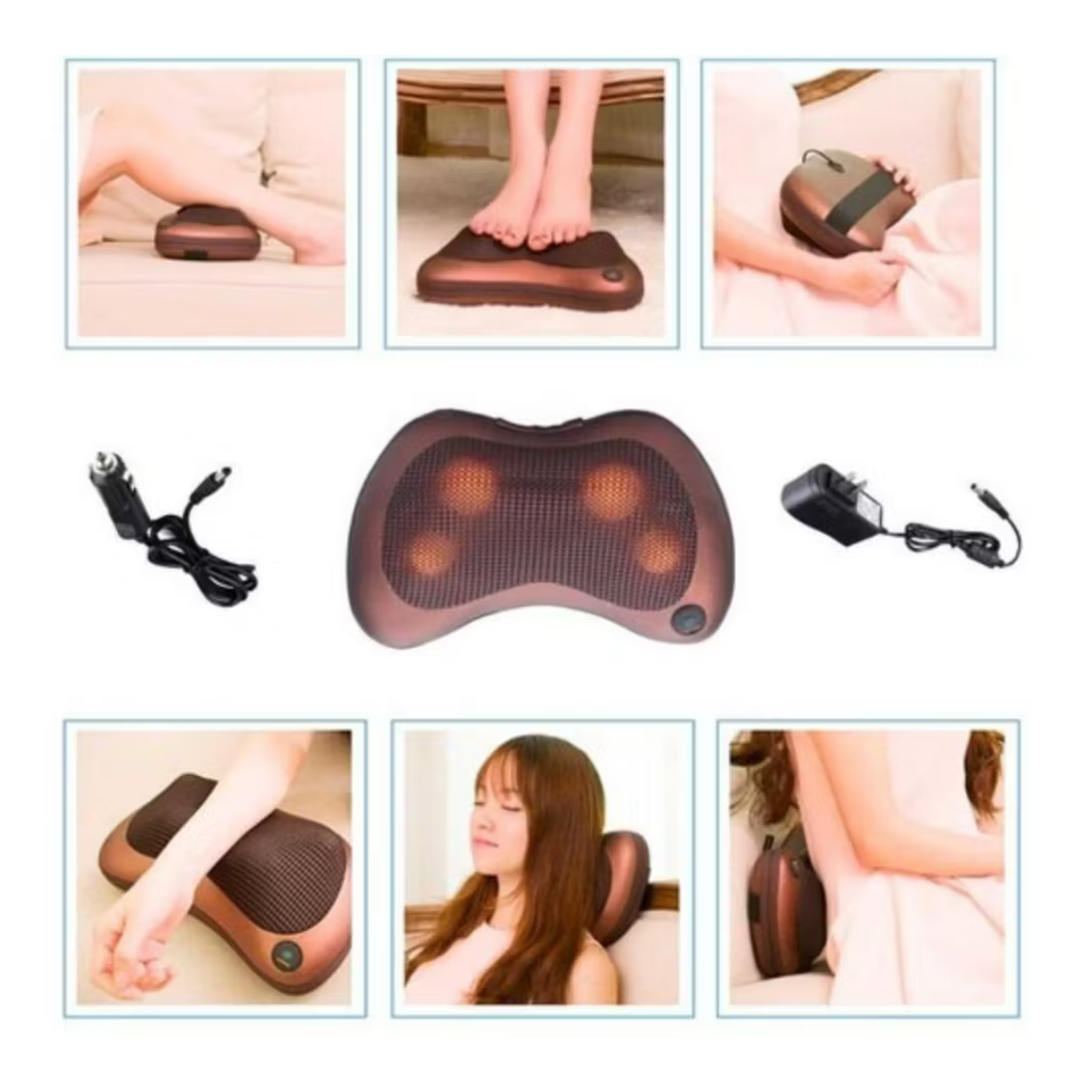 Masajeador de Espalda 2 masajeador almohada de doble helice