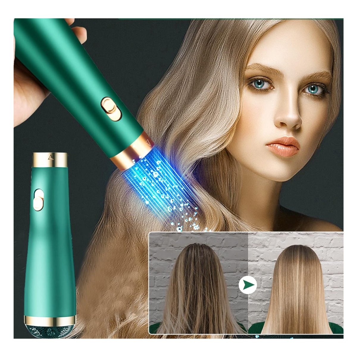 Cepillo Alisador 3 en 1 2 cepillo alisador secador y rizador 3en1